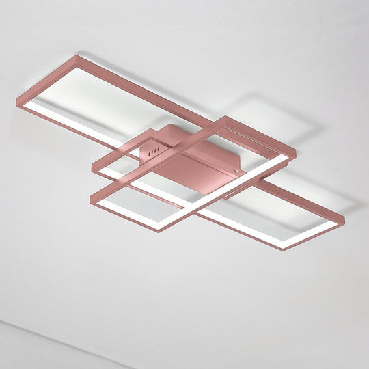 Display of Rectangles Abstract LED Flush Mount Ceiling Light