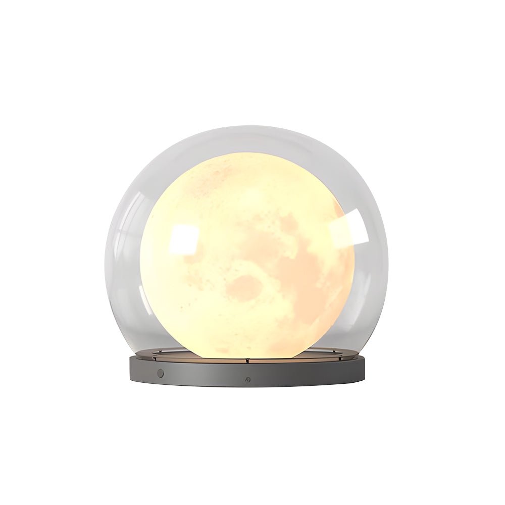 Solar Bubble Lunar Post Light Waterproof Globe Outdoor Lantern Gate Light