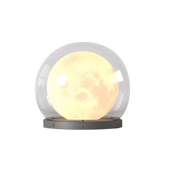 Solar Bubble Lunar Post Light Waterproof Globe Outdoor Lantern Gate Light