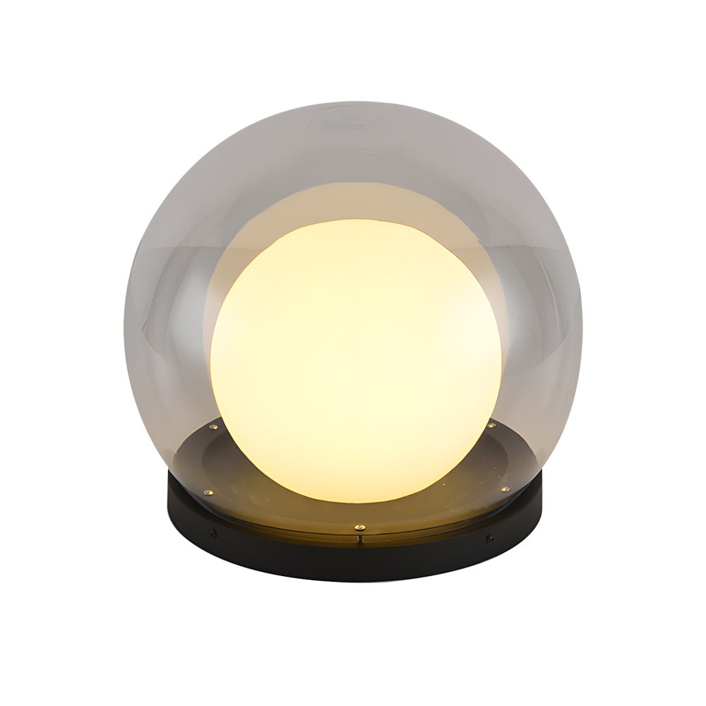 Solar Bubble Lunar Post Light Waterproof Globe Outdoor Lantern Gate Light