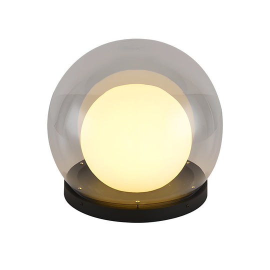 Solar Bubble Lunar Post Light Waterproof Globe Outdoor Lantern Gate Light