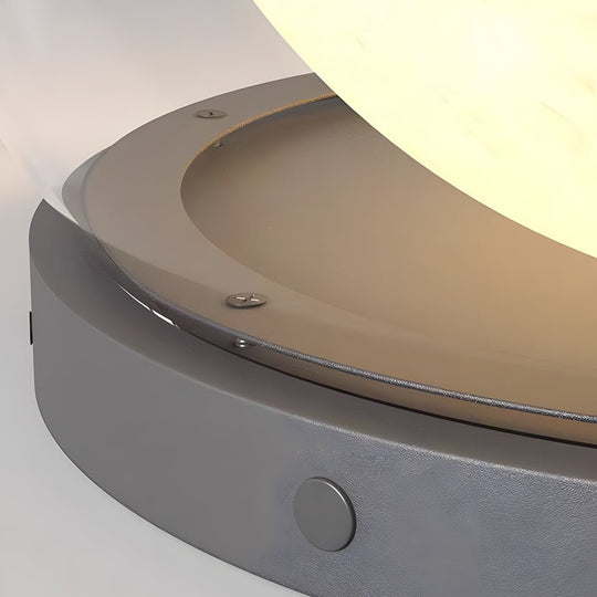 Solar Bubble Lunar Post Light Waterproof Globe Outdoor Lantern Gate Light