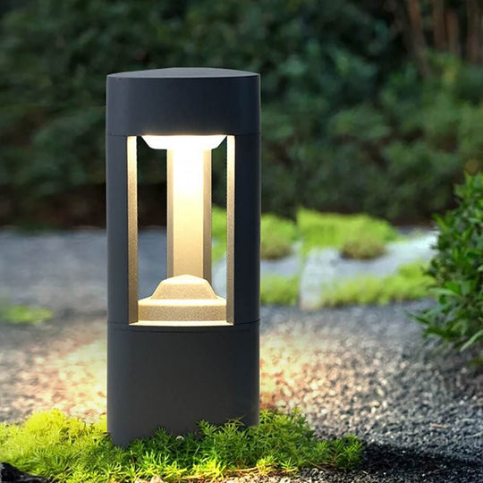 Triple Side Emitting Solar LED Garden Bollard Lights Heart Design & Weatherproof