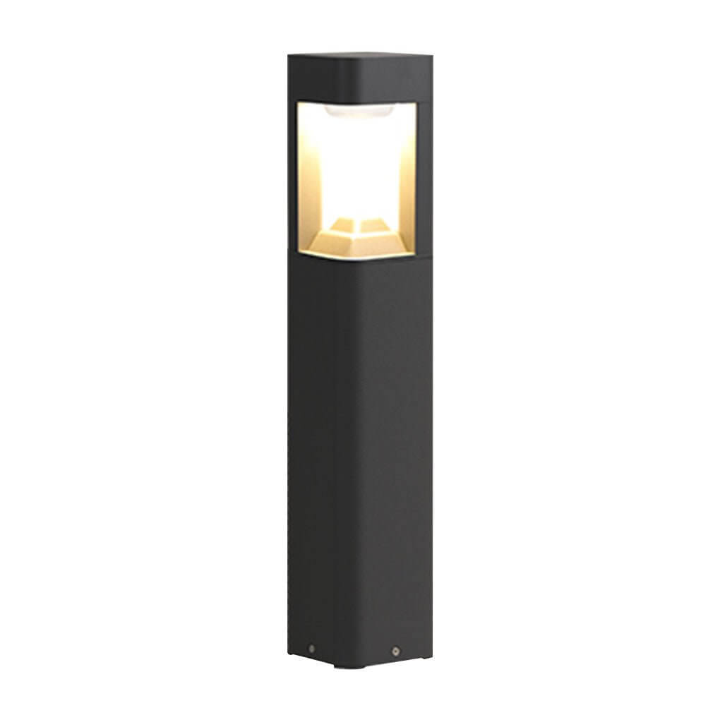 Triple Side Emitting Solar LED Garden Bollard Lights Heart Design & Weatherproof