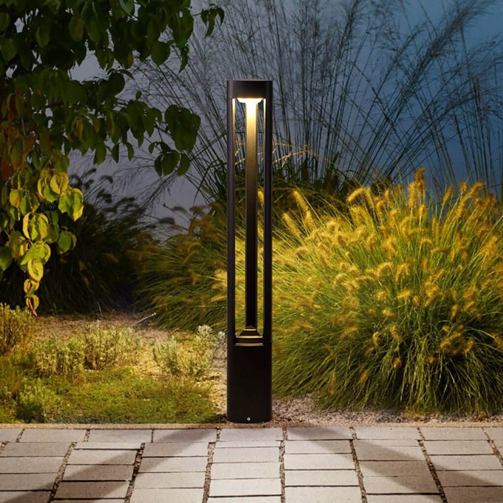 Triple Side Emitting Solar LED Garden Bollard Lights Heart Design & Weatherproof
