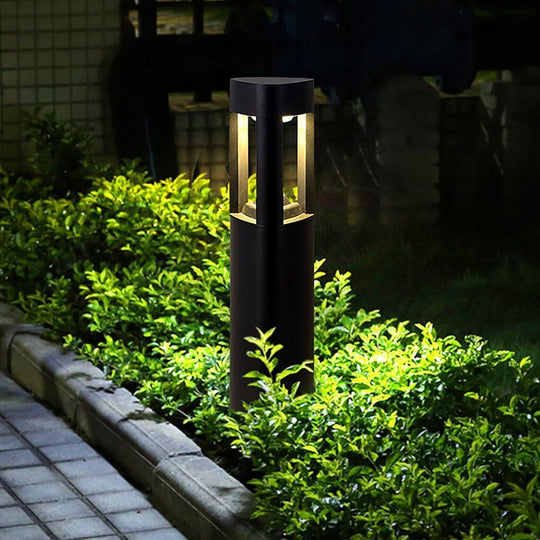 Triple Side Emitting Solar LED Garden Bollard Lights Heart Design & Weatherproof