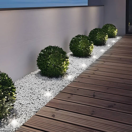 Solar Powered LED Metal Well Light