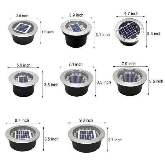 Solar Powered LED Metal Well Light