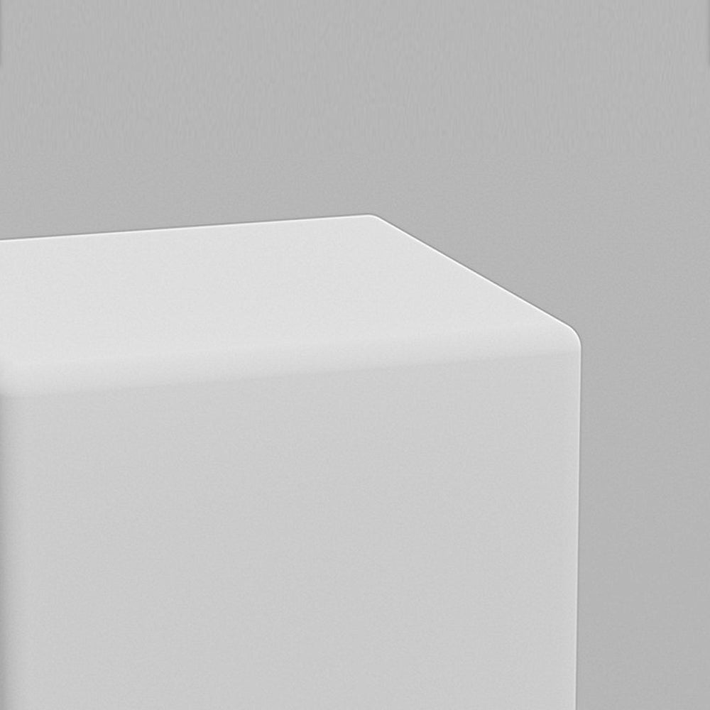 Solar-Powered Luminous LED Cube White Waterproof Outdoor Floor Light
