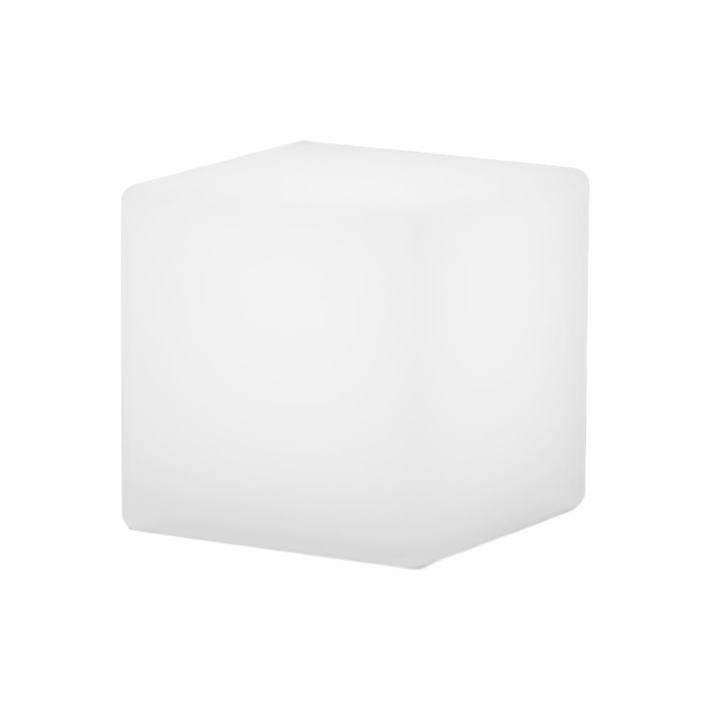 Solar-Powered Luminous LED Cube White Waterproof Outdoor Floor Light