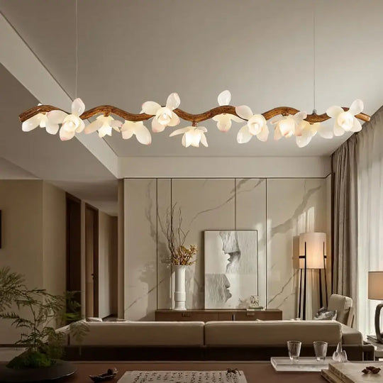 Lotus Branch LED Chandelier – Modern Artistic Lighting