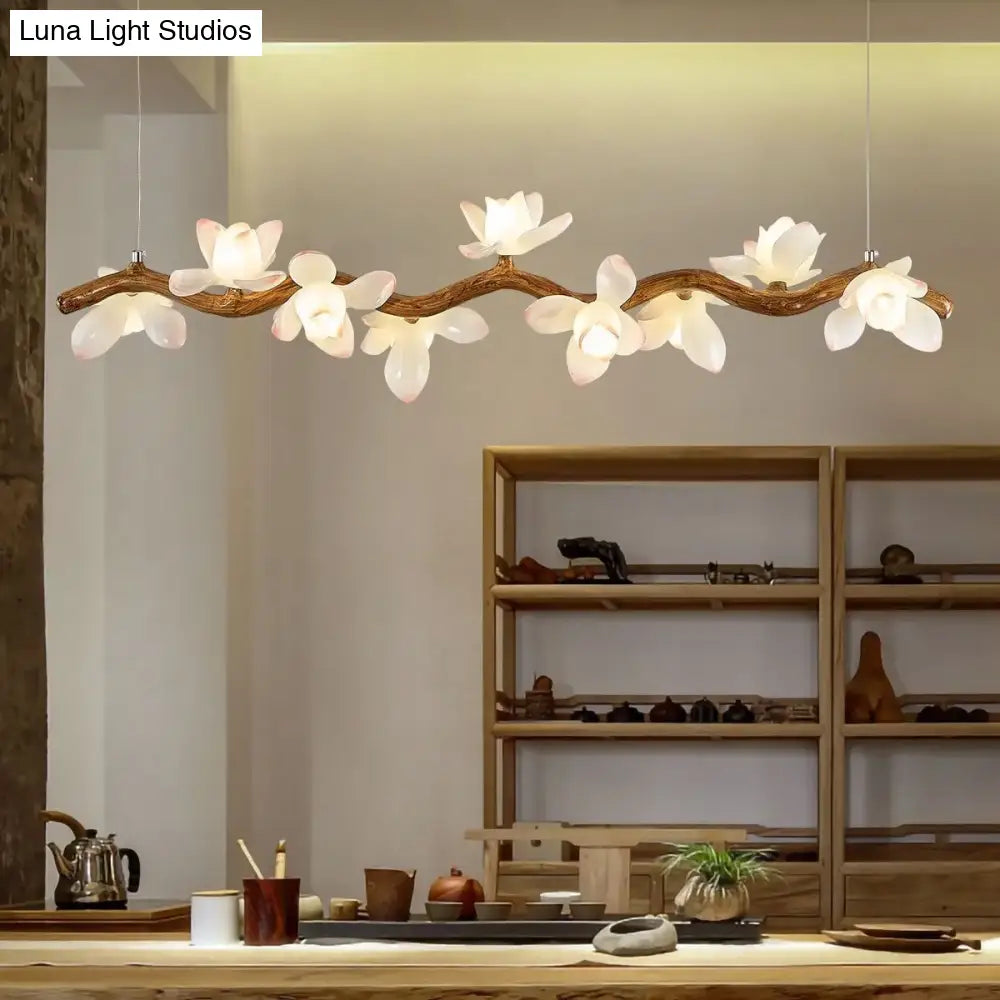 Lotus Branch LED Chandelier – Modern Artistic Lighting