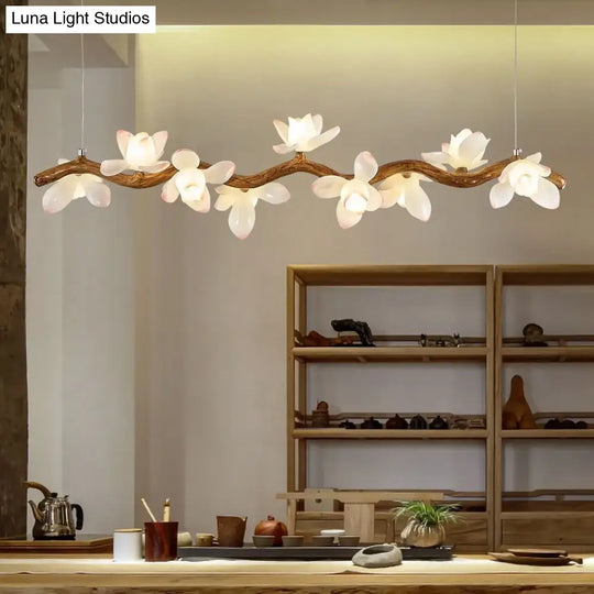 Lotus Branch LED Chandelier – Modern Artistic Lighting