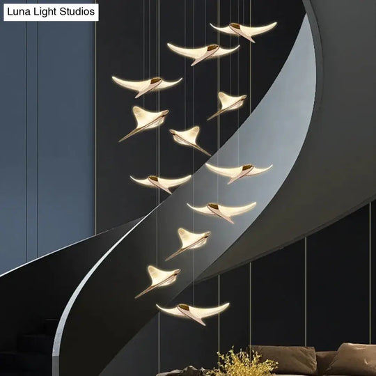 Branch Staircase Chandelier – Luxury LED Statement Lighting