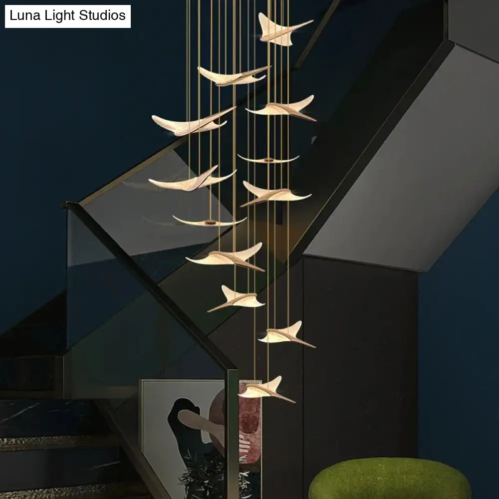 Branch Staircase Chandelier – Luxury LED Statement Lighting