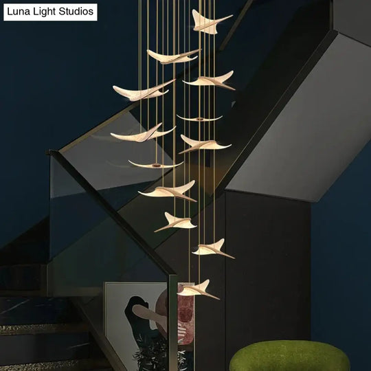 Branch Staircase Chandelier – Luxury LED Statement Lighting
