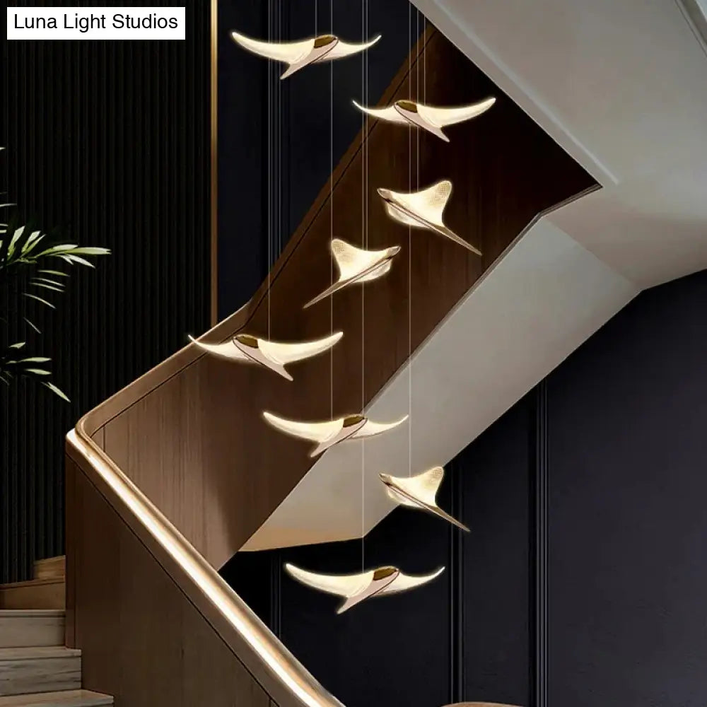 Branch Staircase Chandelier – Luxury LED Statement Lighting