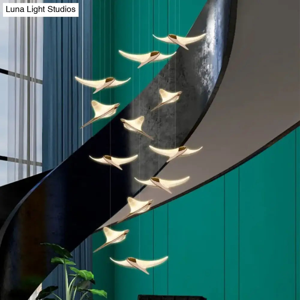 Branch Staircase Chandelier – Luxury LED Statement Lighting
