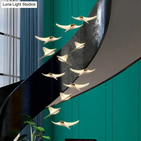 Branch Staircase Chandelier – Luxury LED Statement Lighting