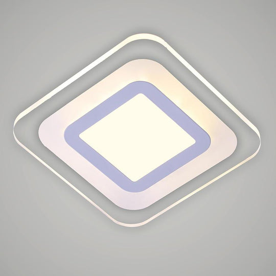 Flat Flush Mount LED Ceiling Fixture with 1 Ambient Light