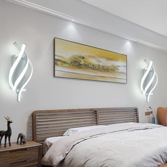 Spiral Minimalist Three Step Dimming LED Wall Lamp