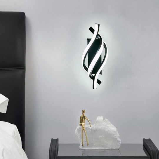 Spiral Minimalist Three Step Dimming LED Wall Lamp