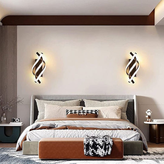 Spiral Minimalist Three Step Dimming LED Wall Lamp