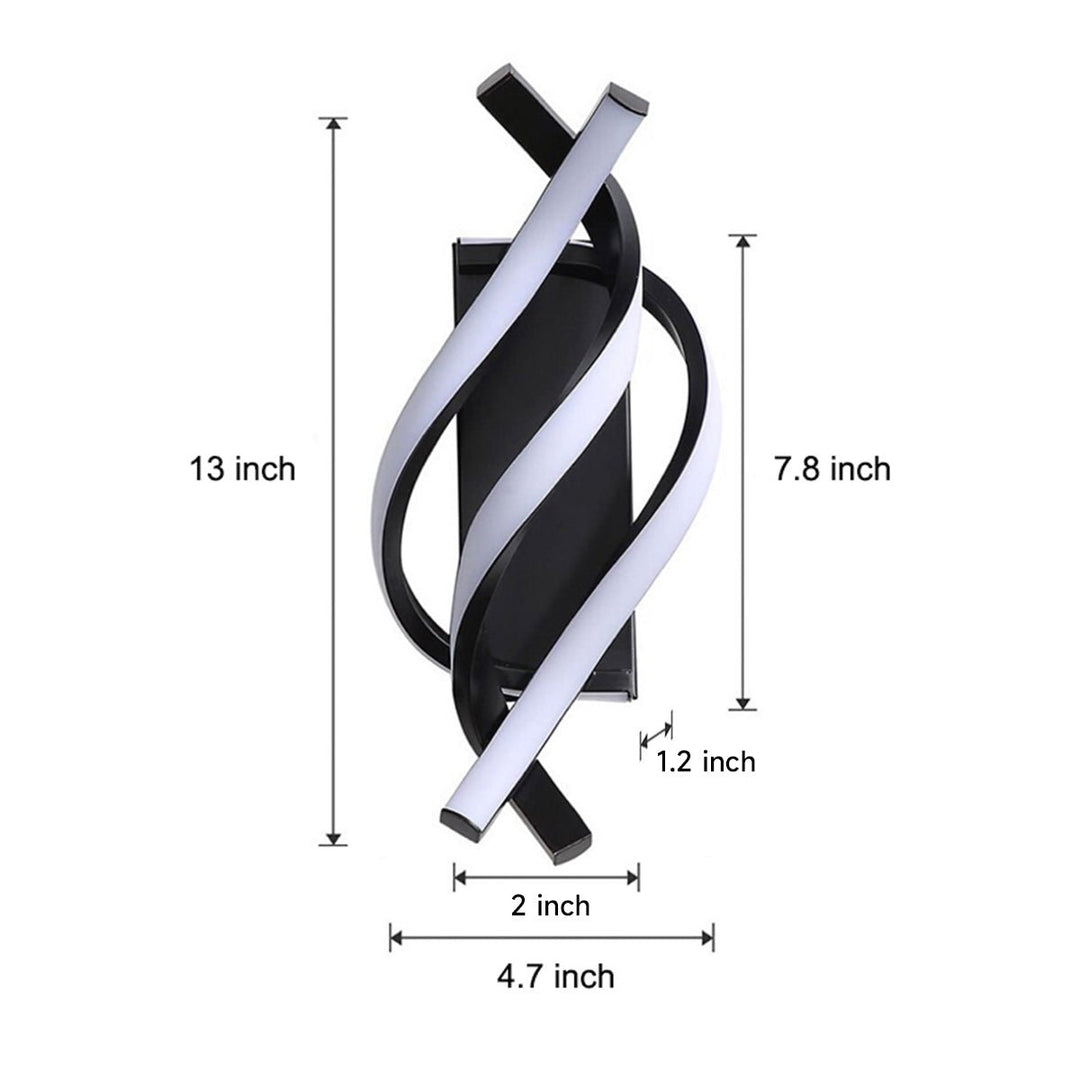Spiral Minimalist Three Step Dimming LED Wall Lamp