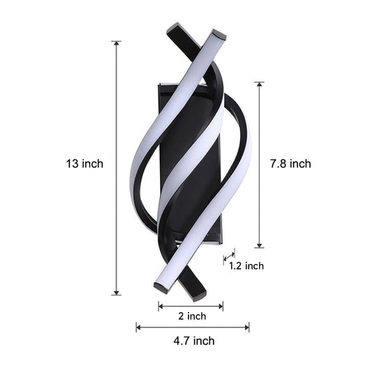 Spiral Minimalist Three Step Dimming LED Wall Lamp