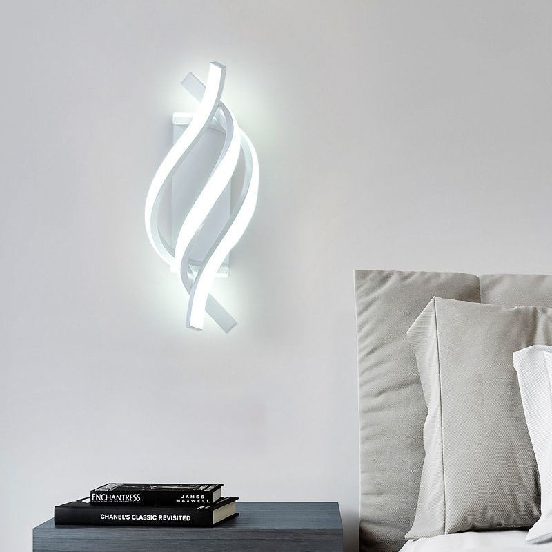 Spiral Minimalist Three Step Dimming LED Wall Lamp