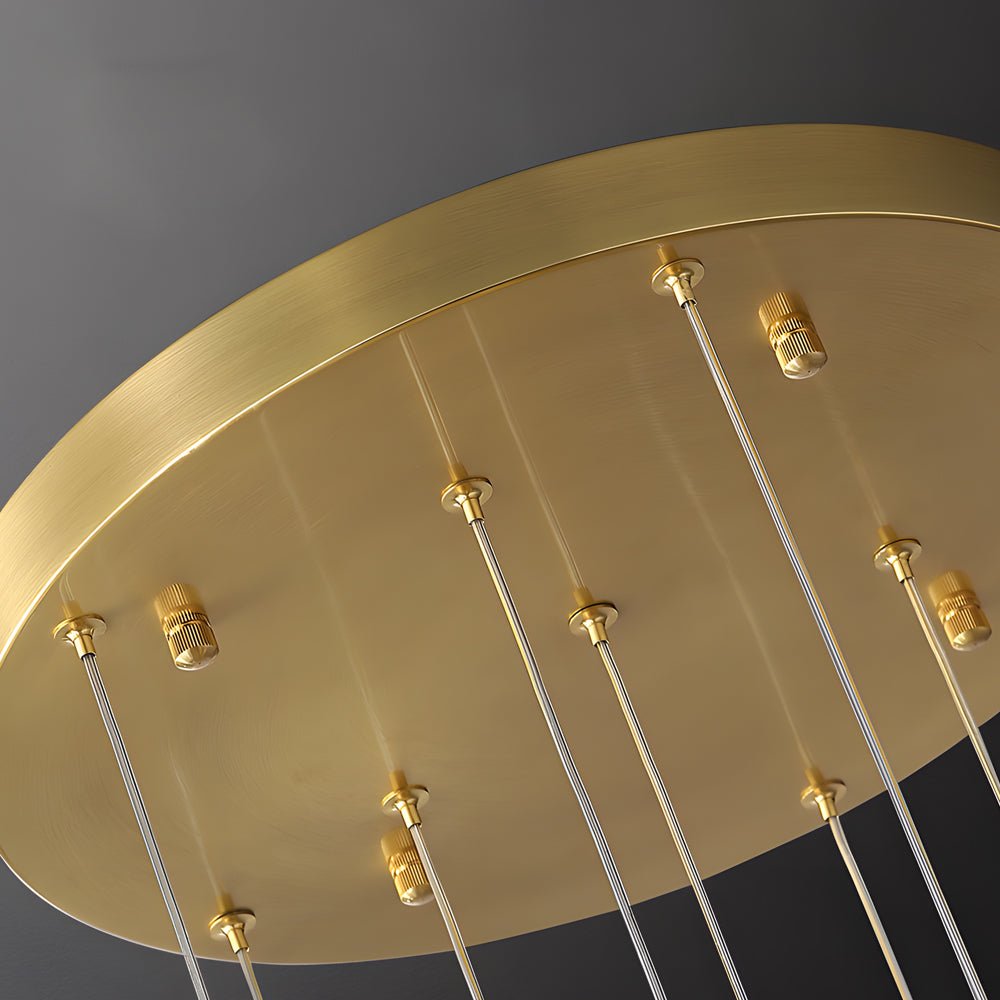 Spiral Pineapple Glass Ball LED Staircase Chandelier – 6/9/12/15/18 Lights