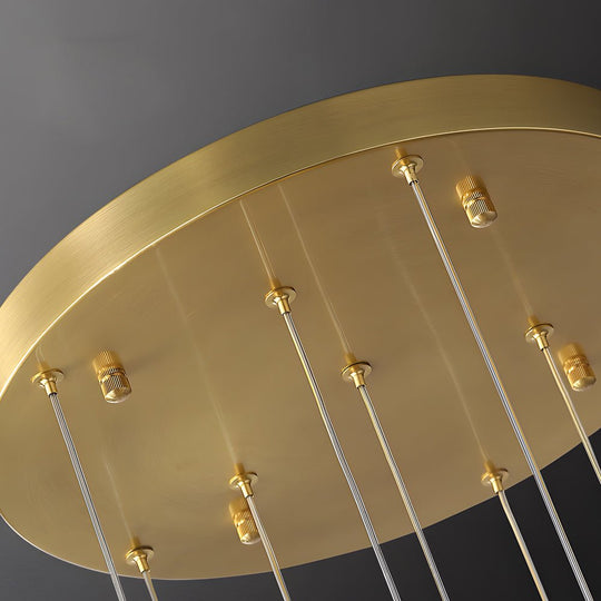 Spiral Pineapple Glass Ball LED Staircase Chandelier – 6/9/12/15/18 Lights