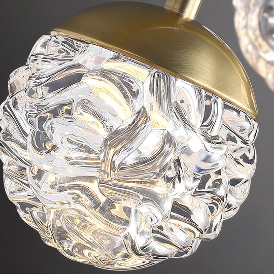 Spiral Pineapple Glass Ball LED Staircase Chandelier – 6/9/12/15/18 Lights
