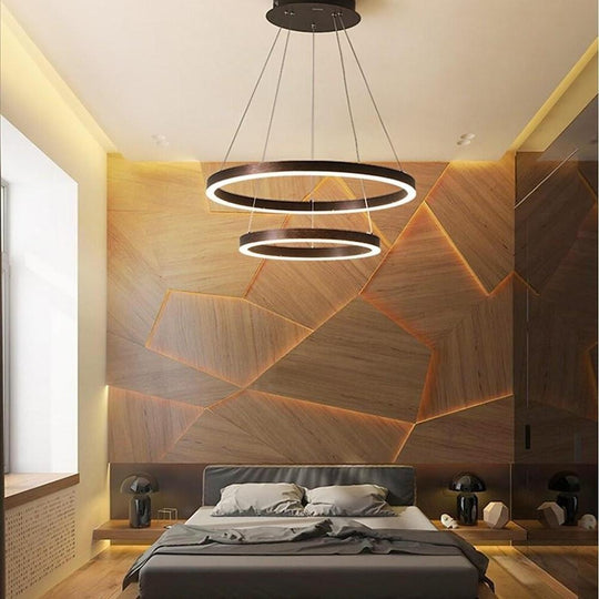 Circle LED Chandelier for Bedroom and Kitchen Ceiling