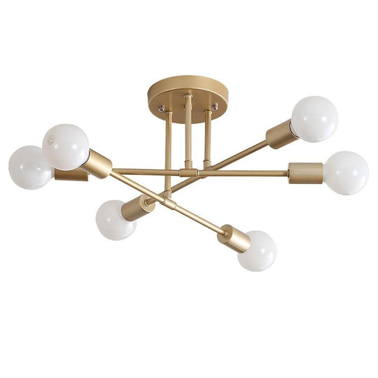 6-Light Globe LED Sputnik Chandelier