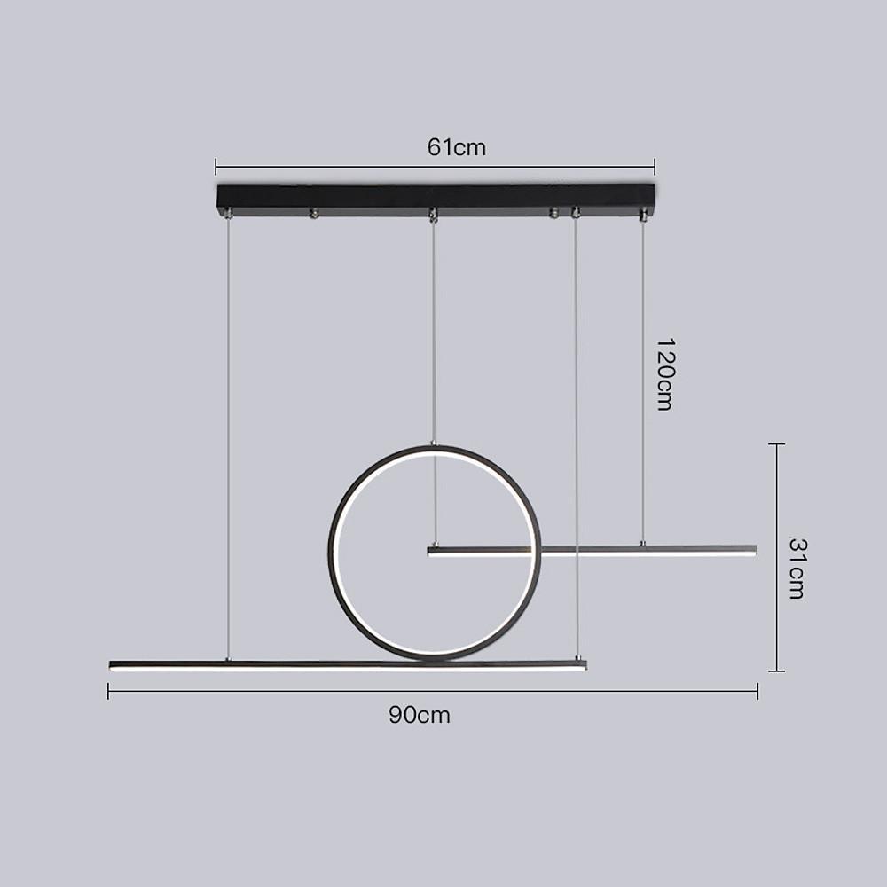 Circle Linear LED Modern Pendant Light for Dining Room