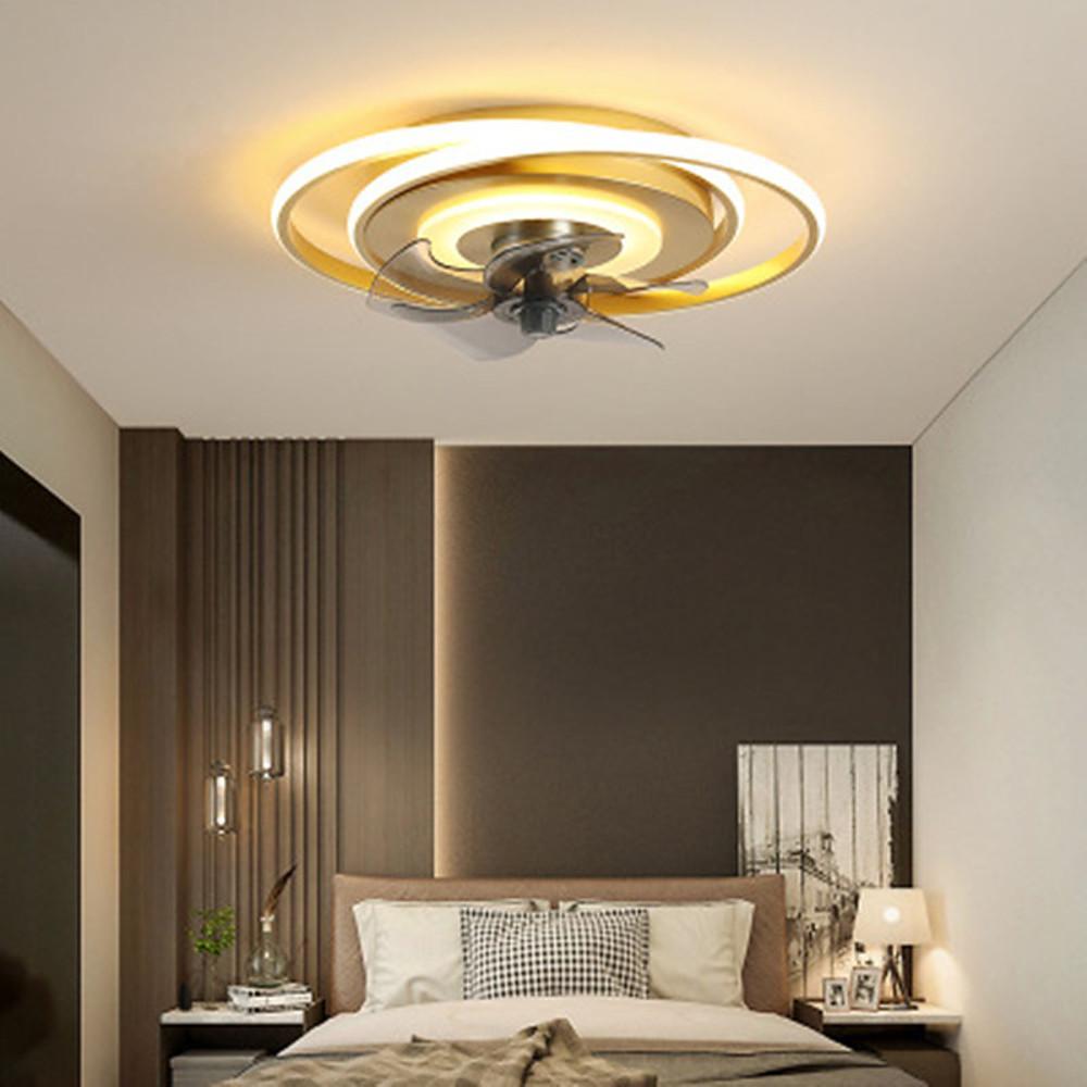 Geometric Modern Ceiling Fan with LED Light