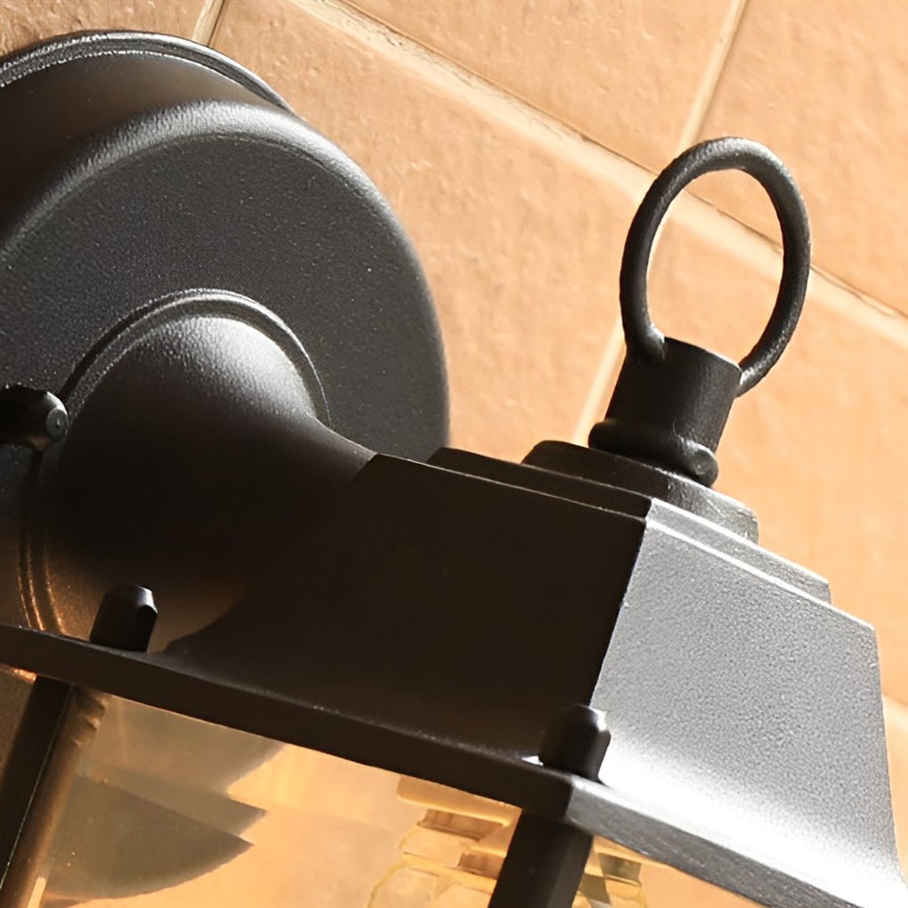 Square Glass LED Outdoor Wall Sconce Waterproof Light