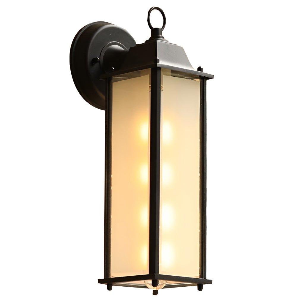 Square Glass LED Outdoor Wall Sconce Waterproof Light