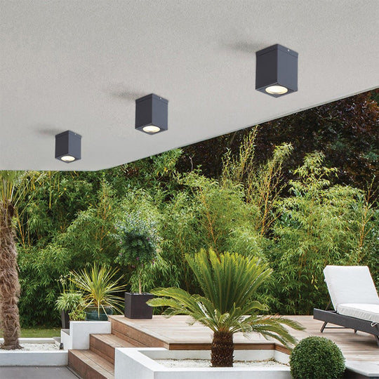 Square LED Waterproof Ceiling Downlight for Balcony, Entrance, and Hallway