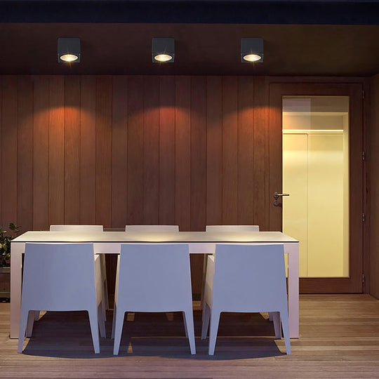 Square LED Waterproof Ceiling Downlight for Balcony, Entrance, and Hallway