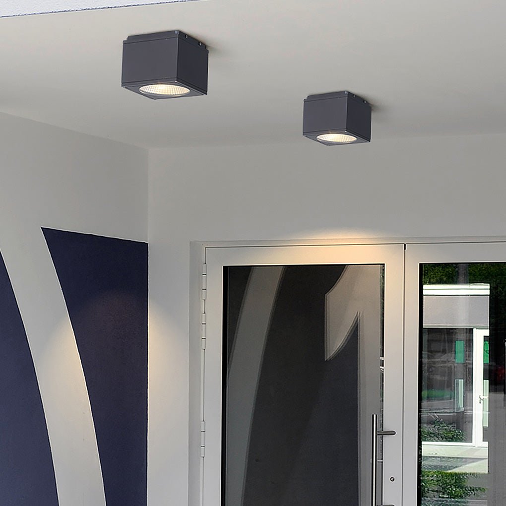 Square LED Waterproof Ceiling Downlight for Balcony, Entrance, and Hallway