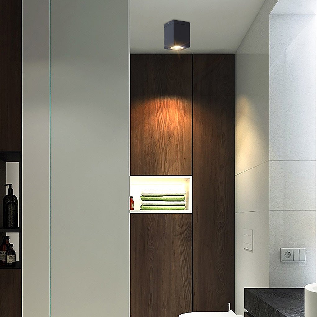 Square LED Waterproof Ceiling Downlight for Balcony, Entrance, and Hallway