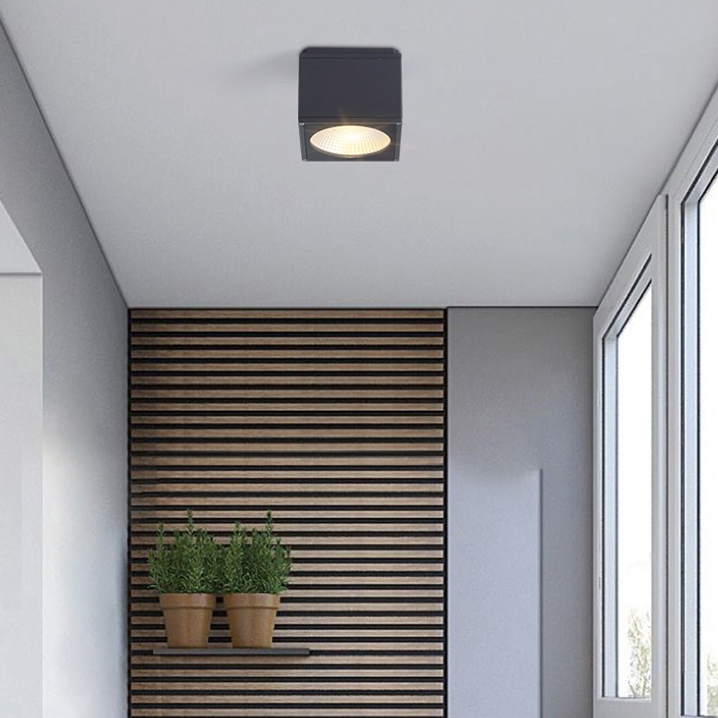 Square LED Waterproof Ceiling Downlight for Balcony, Entrance, and Hallway