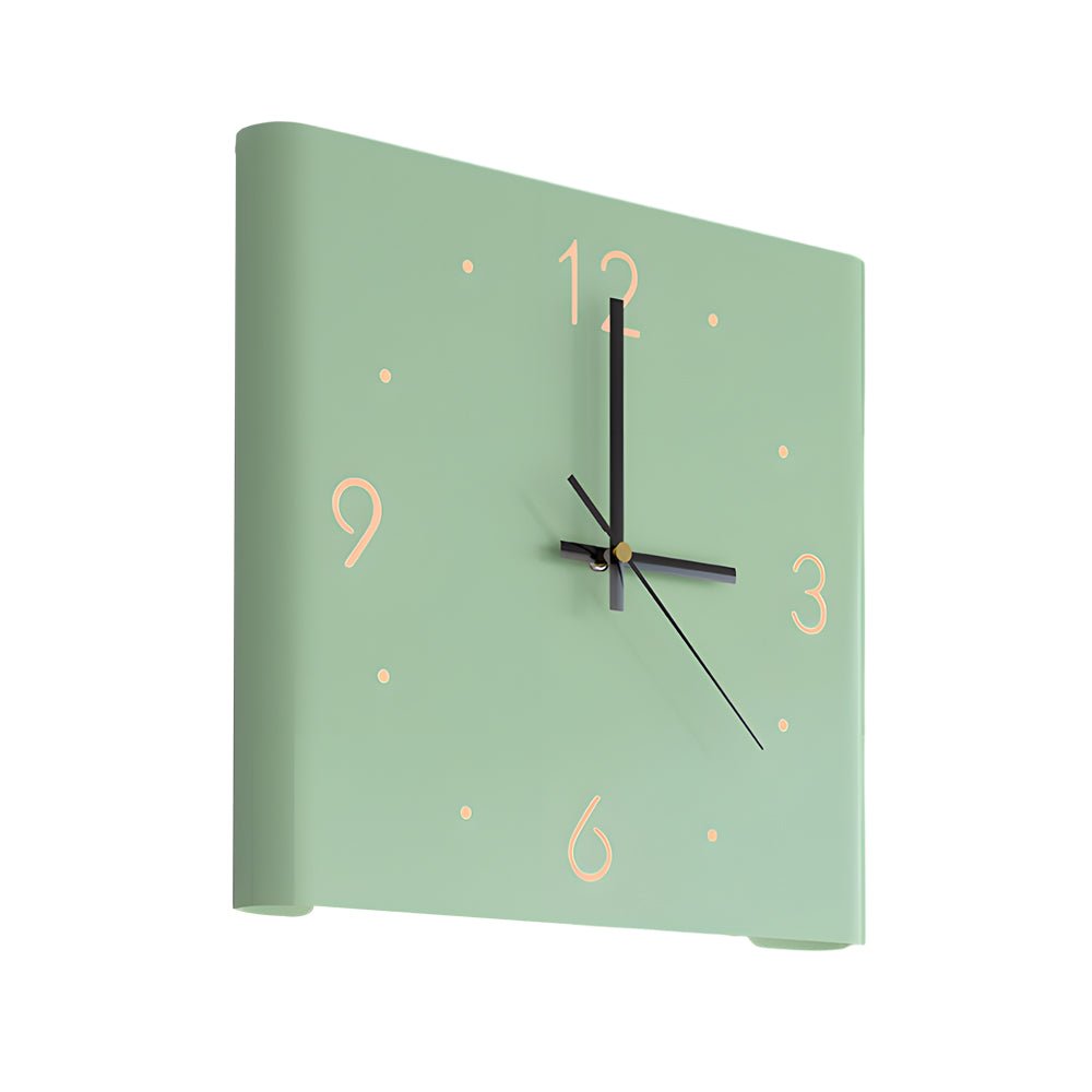 Square Metal Silent Backlit LED Corner Wall Clock – Modern Wall Decor
