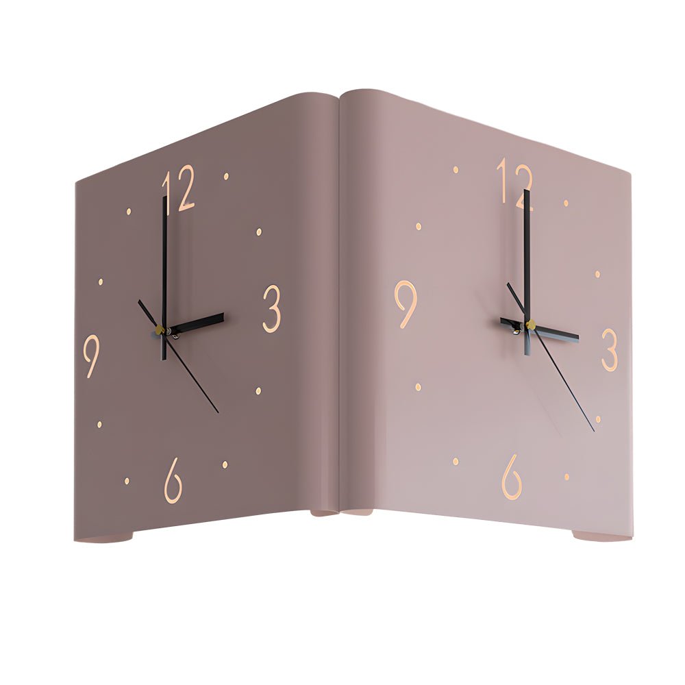 Square Metal Silent Backlit LED Corner Wall Clock – Modern Wall Decor