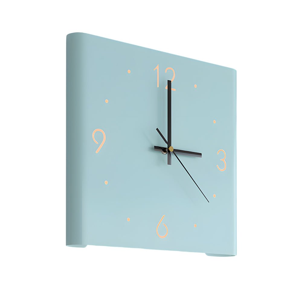 Square Metal Silent Backlit LED Corner Wall Clock – Modern Wall Decor