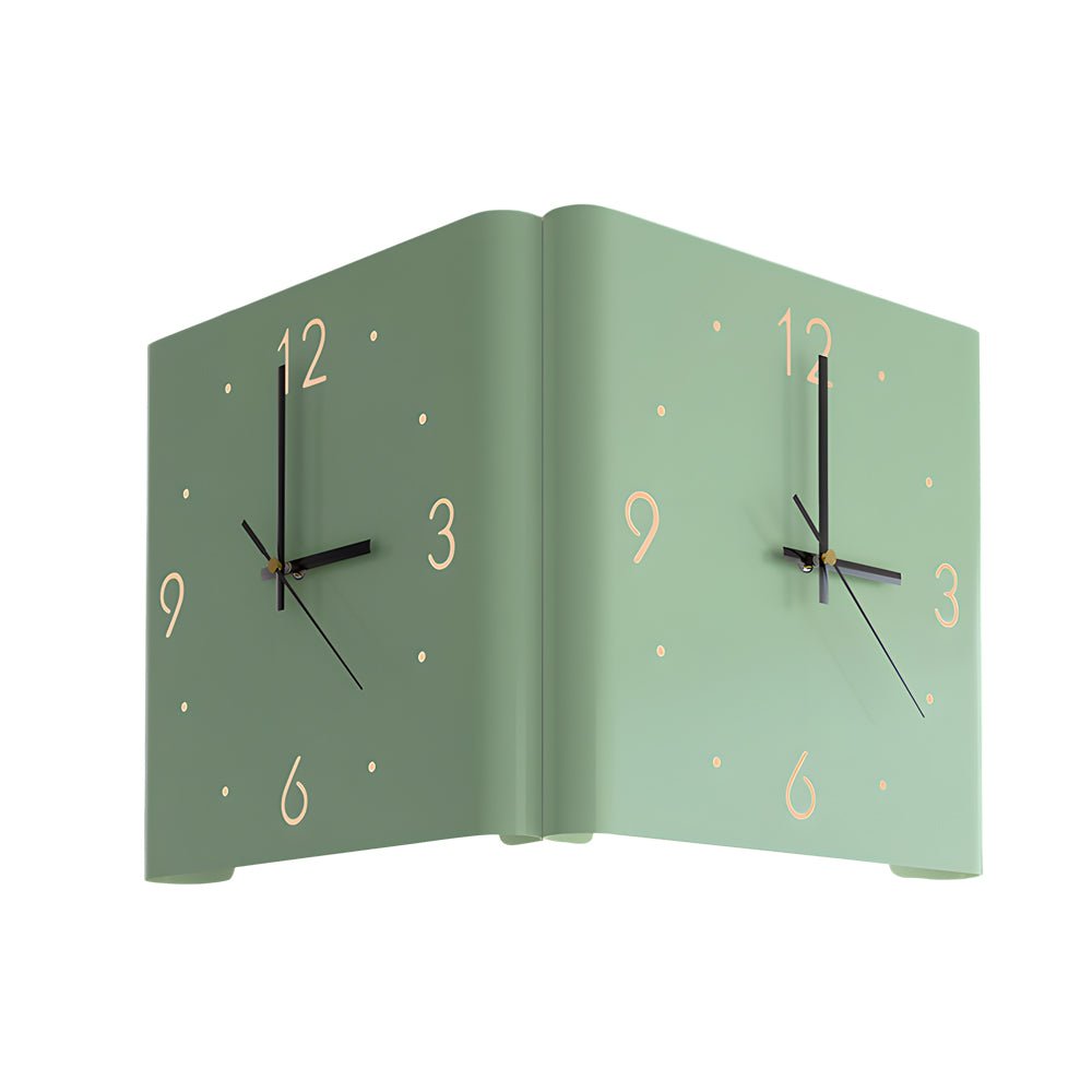 Square Metal Silent Backlit LED Corner Wall Clock – Modern Wall Decor