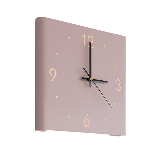 Square Metal Silent Backlit LED Corner Wall Clock – Modern Wall Decor