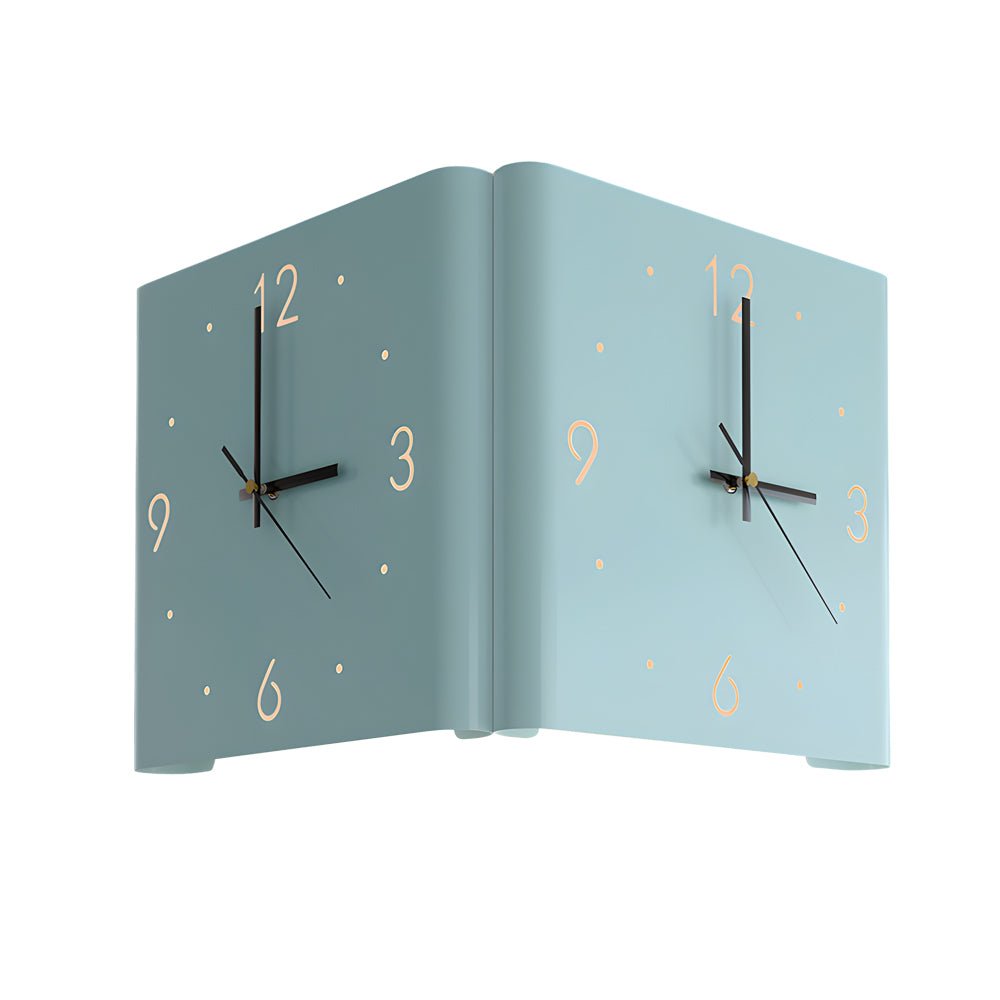 Square Metal Silent Backlit LED Corner Wall Clock – Modern Wall Decor